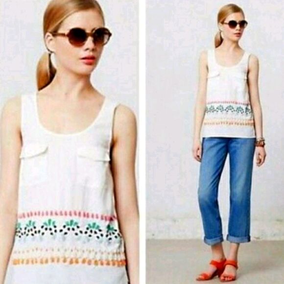 ANTHROPOLOGIE Bazaar beaded tank - Picture 5 of 5